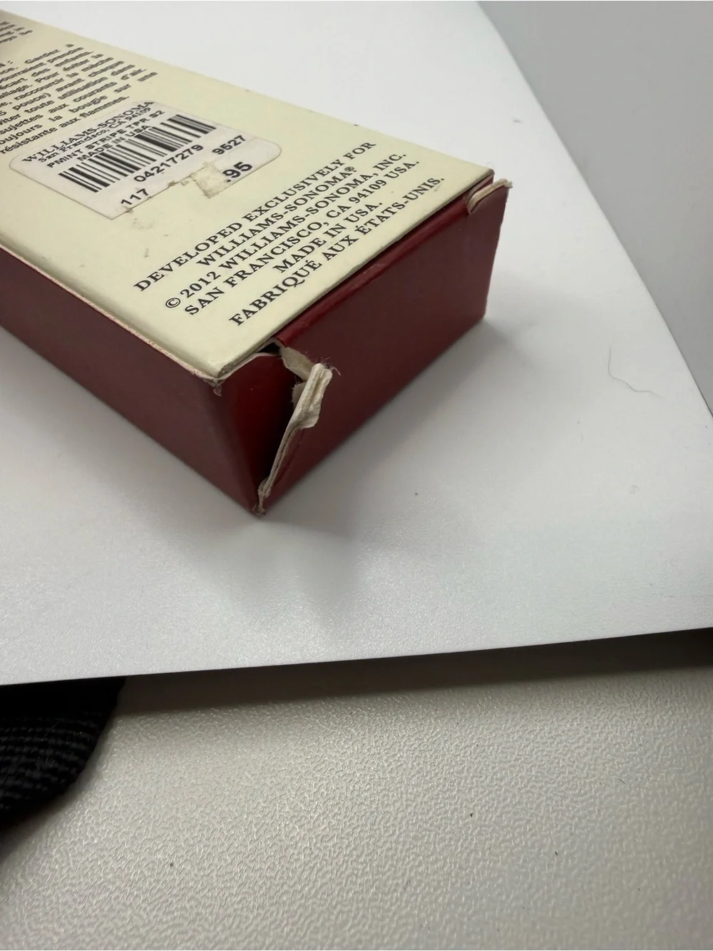 Williams Sonoma Red and White Taper Candles (Box)
